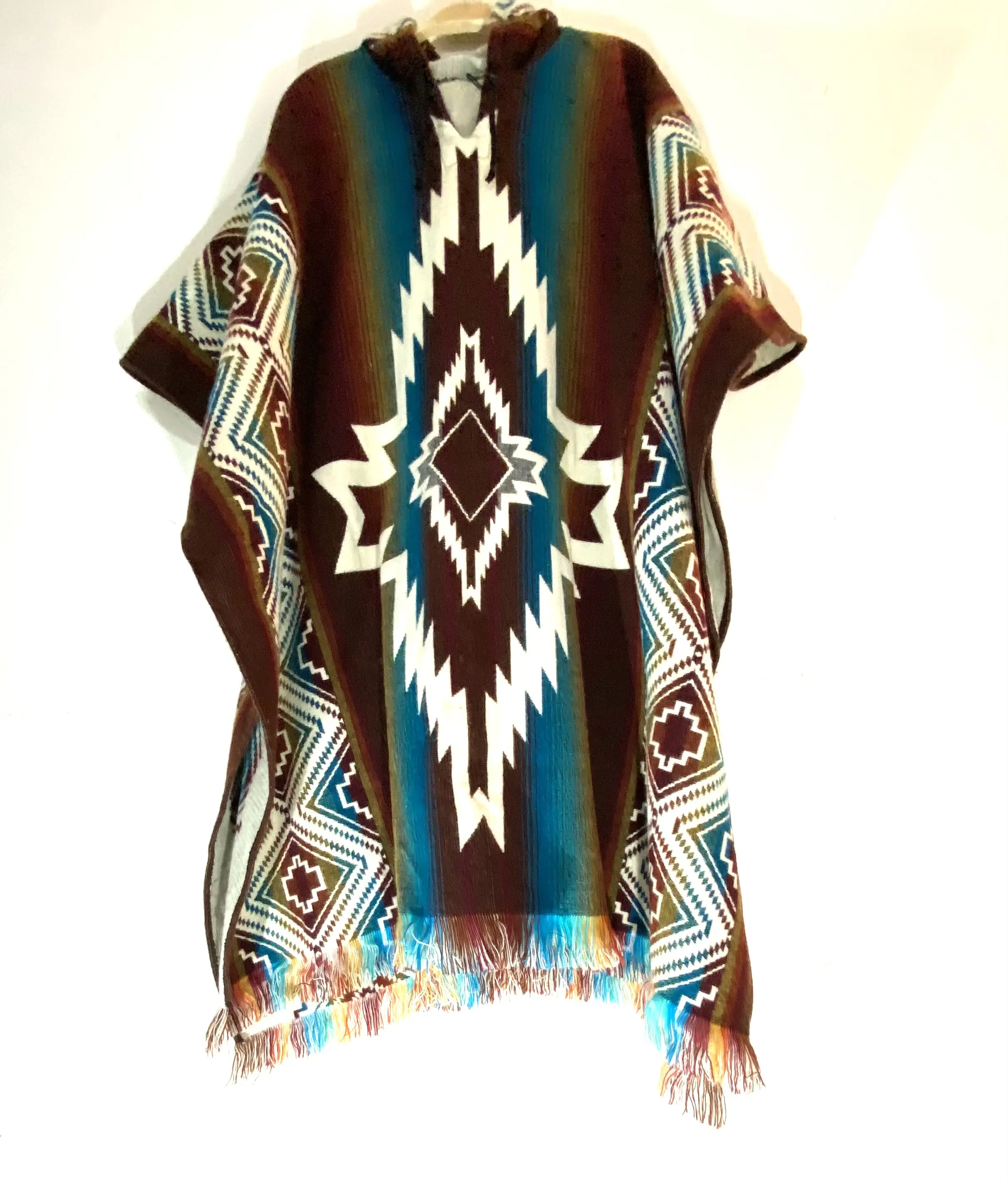 Aztec Calendar Alpaca Poncho