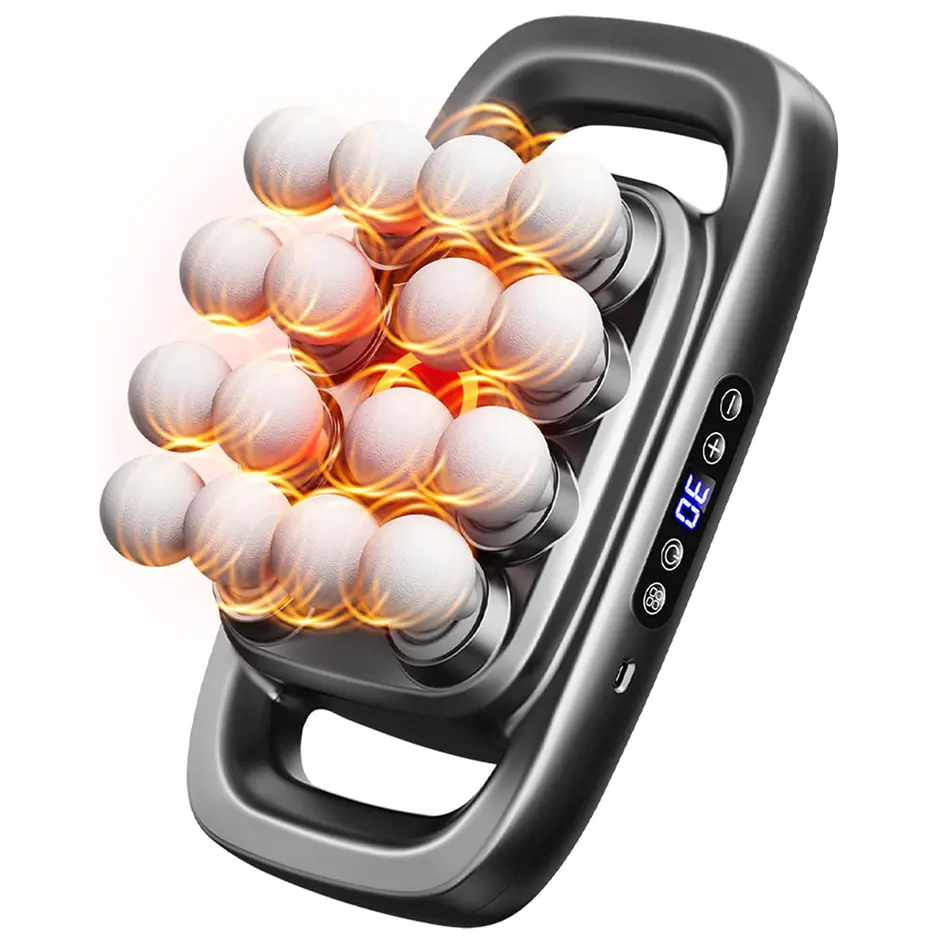 16-Head Massage Gun with 30 Levels & 3 Modes Deep Tissue Percussion Massager for Back Shoulders Legs and Foot Pain Relief Quiet Muscle Massage Gun with Red Light Therapy Adjustable Daily Use Sixteen-Head Model Gift,back to school,back to school haul