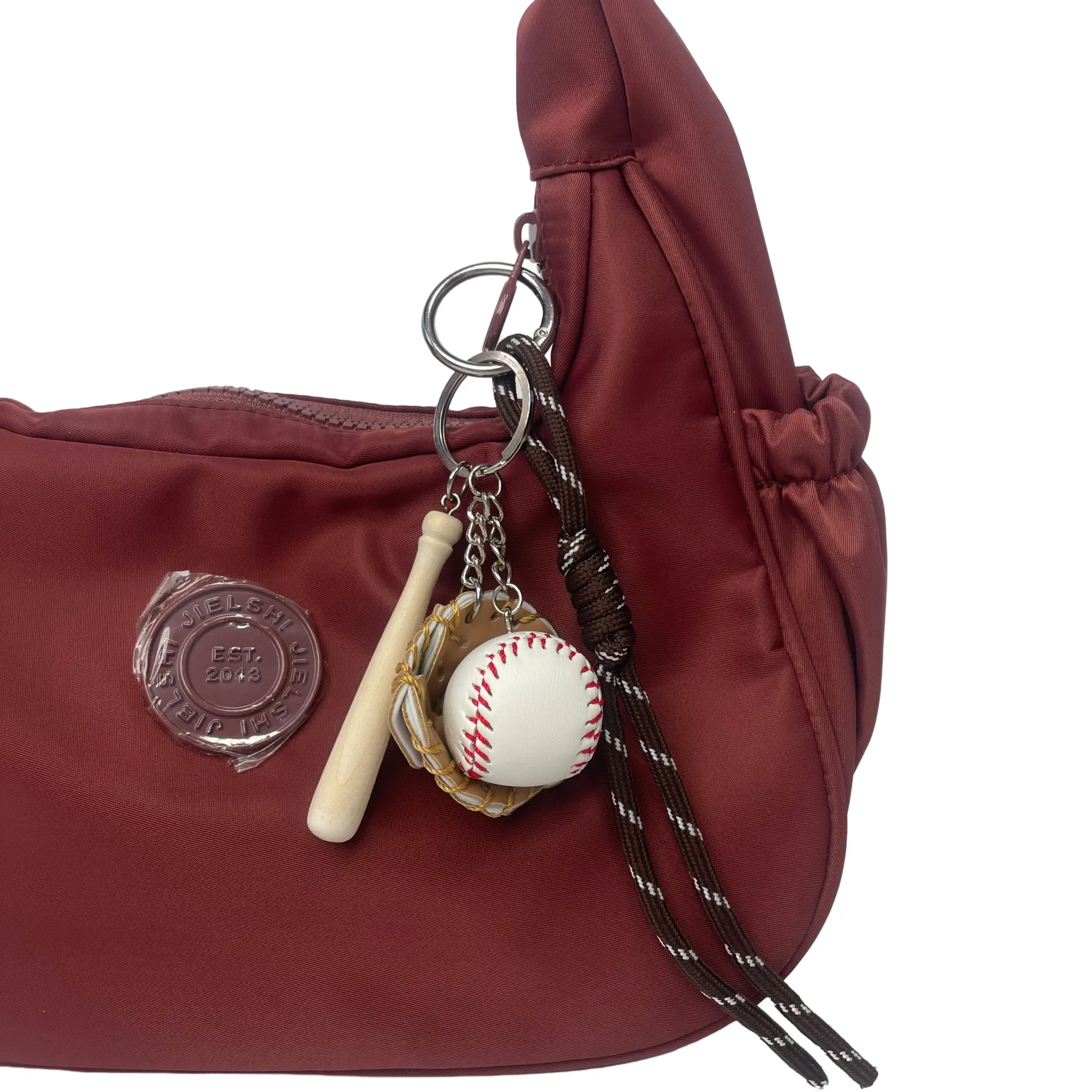 Mini Wooden Baseball Keychain Set Team Gift Softball Party Favors 1 Piece Ball Bat Hanging Accessory for Sports Enthusiasts