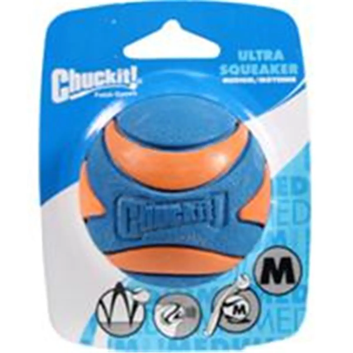 212 MAIN Chuck It Ultra Squeaker Rubber Dog Ball Toy - Medium, Textured Grip, High Bounce, for Interactive Play, Fetch Play