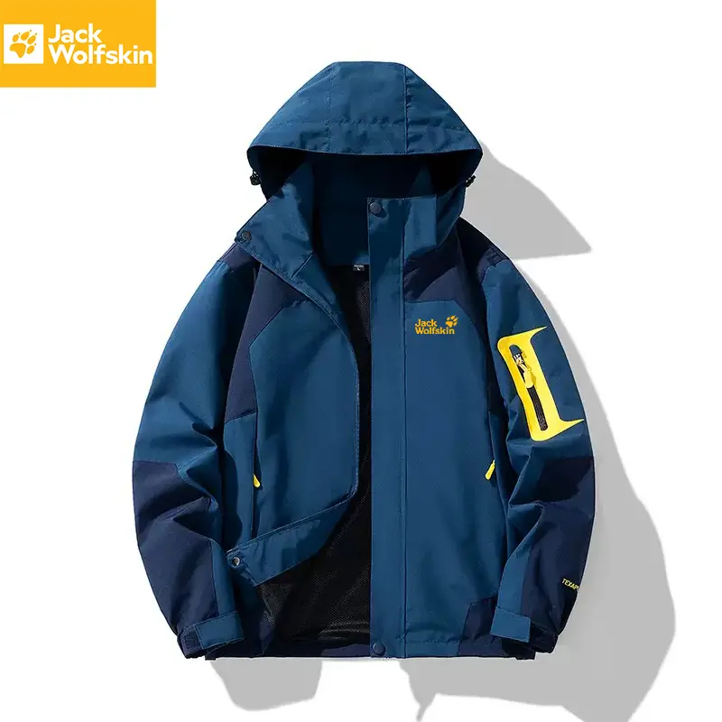 JACK WOLFSKIN Outdoor windproof and waterproof hiking and hiking jacket, suitable for daily and commuting wear
