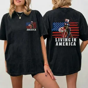 Apollo Creed Living In America T-shirt, Retro USA Shirt, 4th Of July, Fourth Of July Apollo Creed Tee