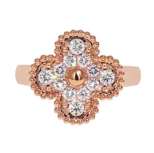 Pre-owned Van Cleef & Arpels Vintage Alhambra Ring Size 51