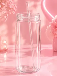 16oz Snow Globe Tumbler with Lid & Straw