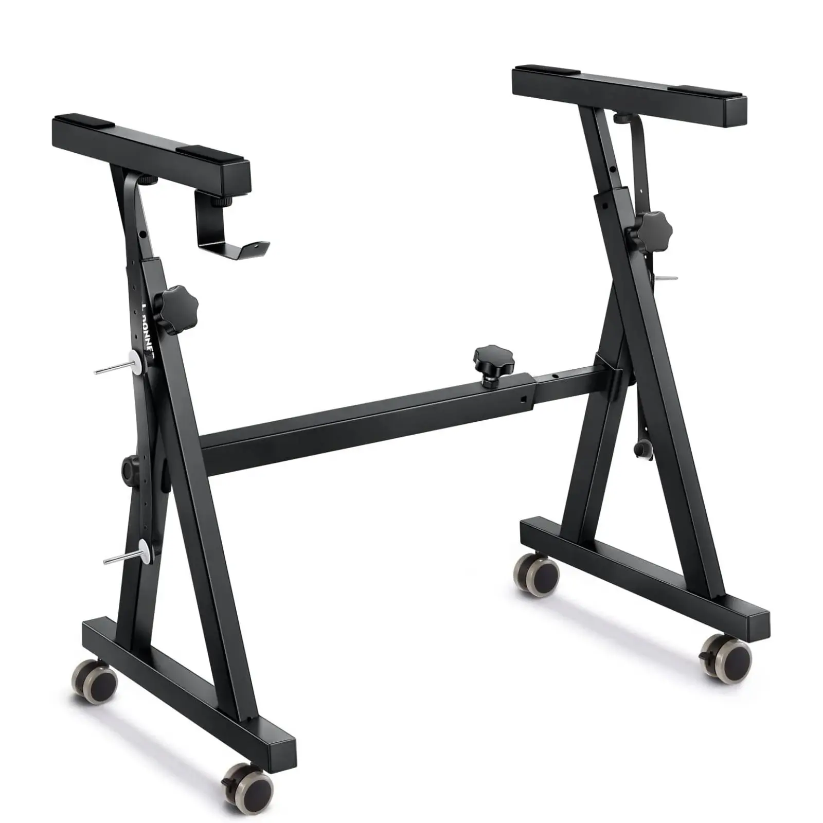 Donner Heavy Duty Z-Style Piano Keyboard Stand - Adjustable, Portable, with Adjustment Knob, 55cm-89cm Width Height Adjustment, Foam Pads, Footpads, Safe Protection for 54/61/88 Keys Electric Keyboards, Digital Pianos (12 Months Support)