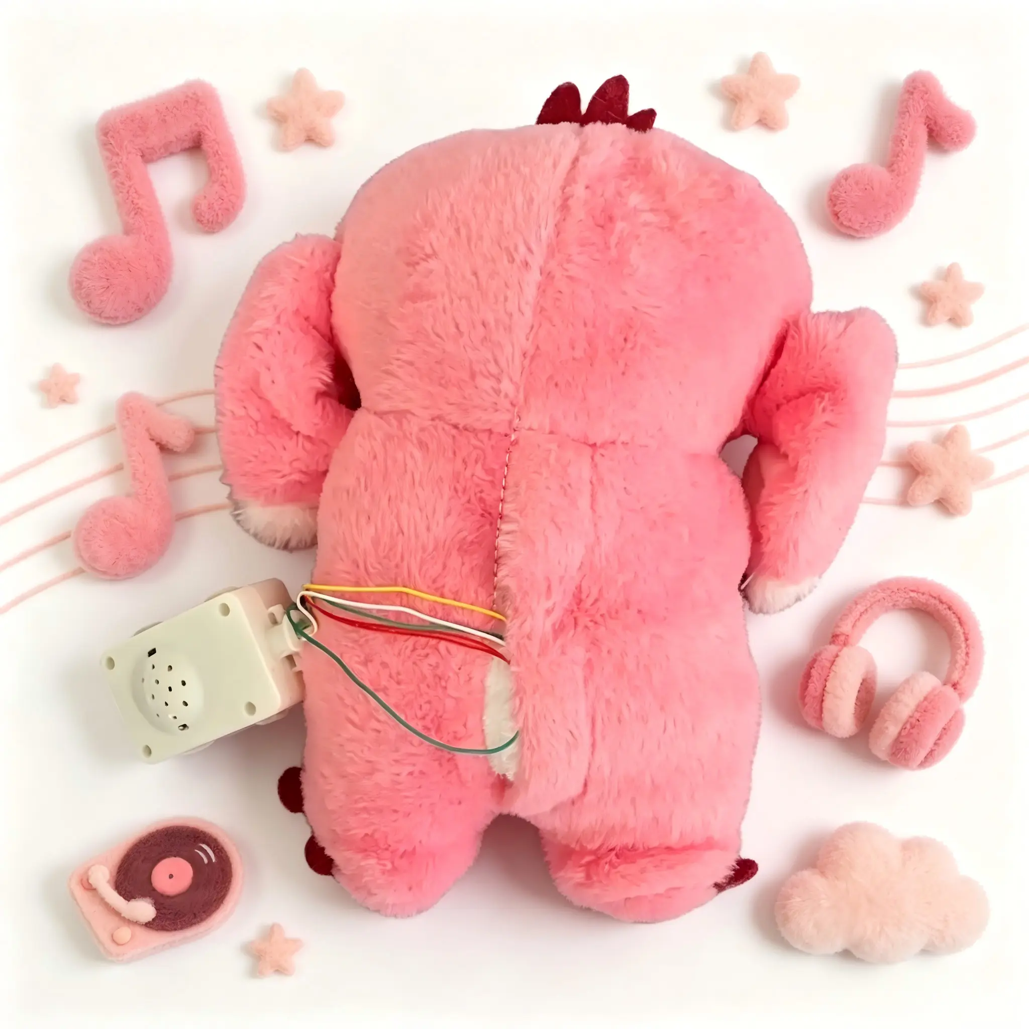 Lifelike Breathing Light Up Musical Plush Doll, Soothing Sound Sleep Companion, Anxiety Relief Sensory Toy Perfect for Newborn Babies and Young Children