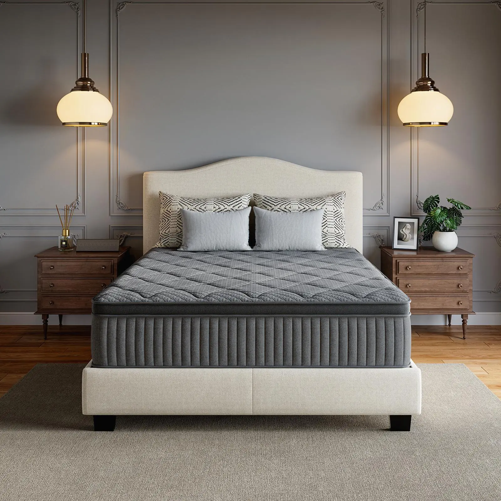 Avenco 6/8/10/12/14 inch Cooling Gel-Infused Memory Foam Mattress, Pocket Spring Hybrid Mattress,SmartS Coil, Pillow Top Design And Motion Isolation Christmas Gifts