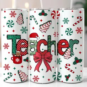 20oz teacher Christmas tumbler