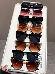 Elegant Multi-Colored Women's Sunglasses Set for Beach Parties, Perfect for Music Festivals, Stylish UV Protection Eyewear