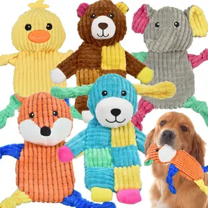 LECHONG 5Pcs Squeaky and Crinkle Dog Toys for Large, Medium, and Small Dogs - Puppy Toys to Keep Them Busy-Great Value Bundle Not for Aggressive Chewers