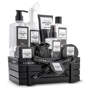 Sandalwood Oak Home Bath Set - 9Pc Body Care Kit