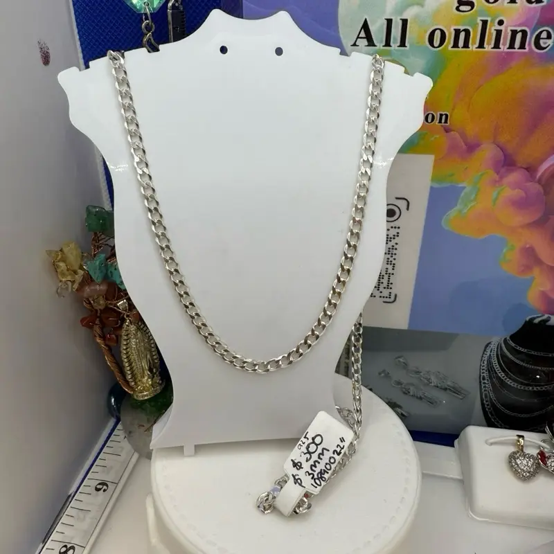 925 Sterling silver 22”3mm  High Quality Chain solid silver Italian solid silver ((925 Sterling 3mm High Quality 22”inches solid Italian silver