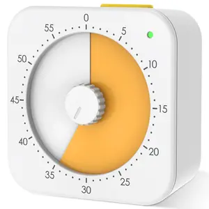 60 Minute Visual Timer for Kids Countdown Timer with Pause Function for Classroom Teaching Home Time Management Tool (Batteries Not Included)