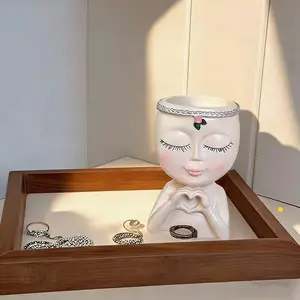 High-End Desktop Storage Decorative Item, Heart Girl Pen Holder, Pencil Holder, Desk Organizer, Elegant Office Accessory, Desk Accessories, Office Girly Desk Accessories, Perfect Gift Idea