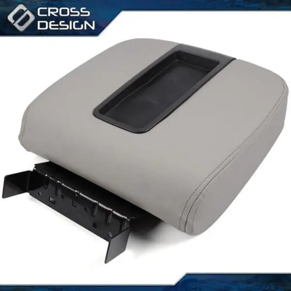 CROSSDESIGN Center Console Armrest Lid with Pad, Car Armrest Box Stowing & Tidying Accessory Compatible with Cadillac, Chevy, GMC Pickup Trucks (2007-2014), Center Console Armrest Pad Stowing & Tidying