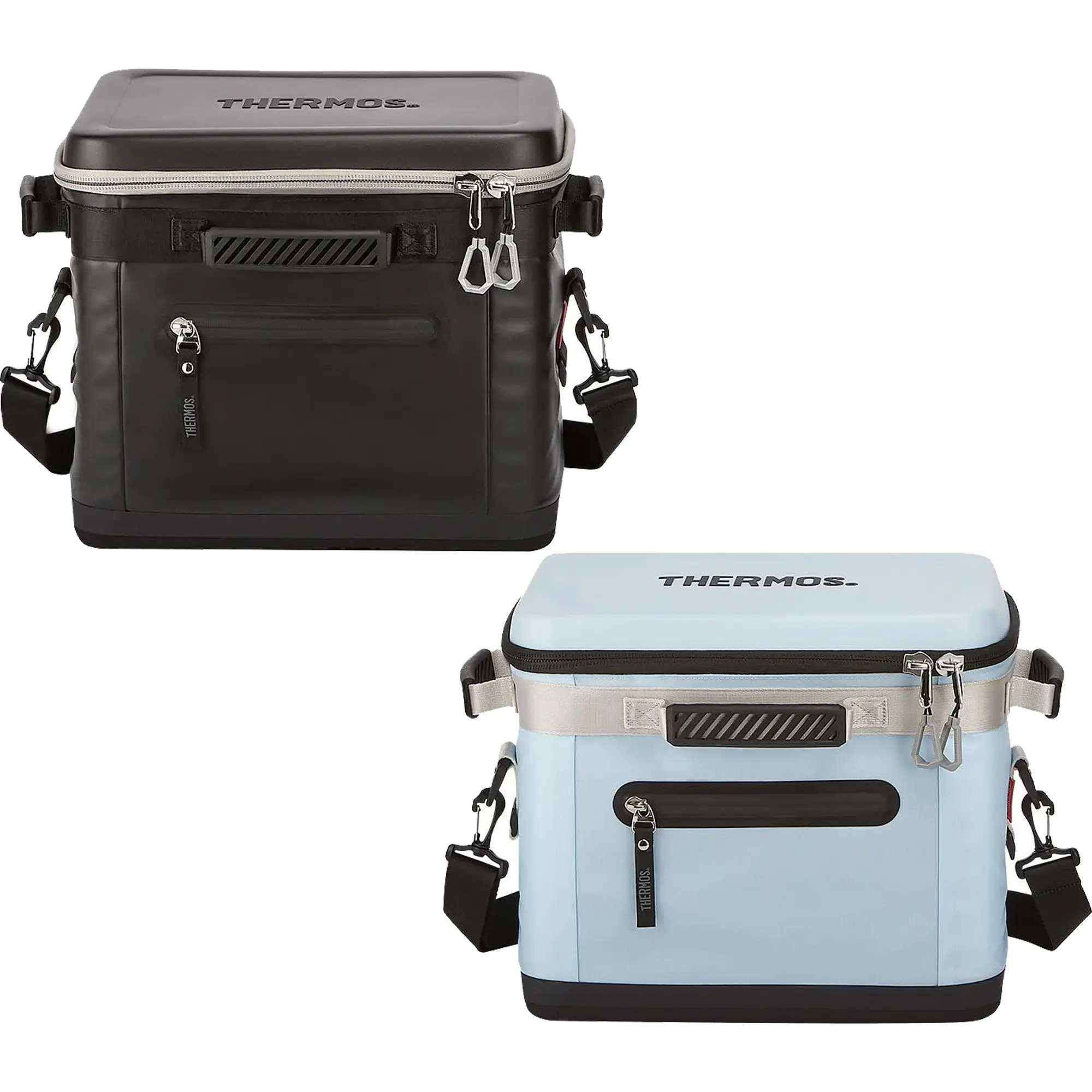 THERMOS Icon Series 24-Can Polyester Cooler Bag, Water-Resistant Soft Cooler with Closed Cell Foam Insulation for Camping, 24 Twelve Oz. Cans And Ice