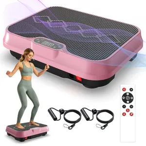 Fahuac Vibration Plate Exercise Machine - Vibration Plates with Remote Control, Resistance Bands, 16.1x13x4.3in Size, for Home Gym Fitness