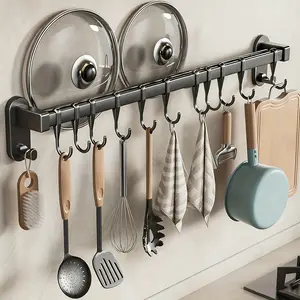 Multi-Functional Kitchen Storage Rack, Multifunctional Organizer, Durable Wall-Mounted Organizer for Utensils and Spices, Space-Saving Modern Design for Kitchen Organization, Wall Mountable, Wall Mounted Hook
