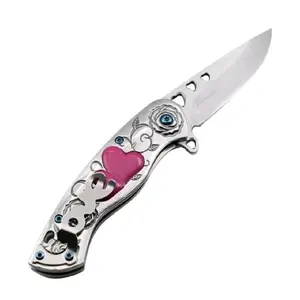 Spring Assisted Folding Knife with Pocket Clip Love Hearts Cute Gift item Collectible