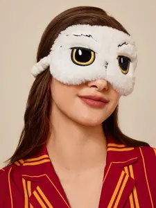 HARRY POTTER Owl Embroidery Plush Sleep Mask For Bedroom,Travel,Office,School, For Christmas Gift