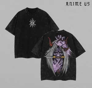 Minato Reaper Death Seal - Shinigami Anime Double Printed Vintage Washed Tee Unisex Oversize Anime Manga Washed Heavyweight Cotton T-shirt, Gift For Anime Fan, Anime Lover 3XT
