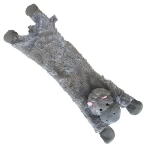 Midlee Hippo Stuffingless Dog Toy - 21"