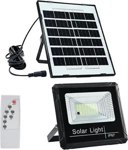Solar Outdoor Flood Lights IP67 Waterproof Security Spot Lights with Remote Control for Yard Garden,summervibes