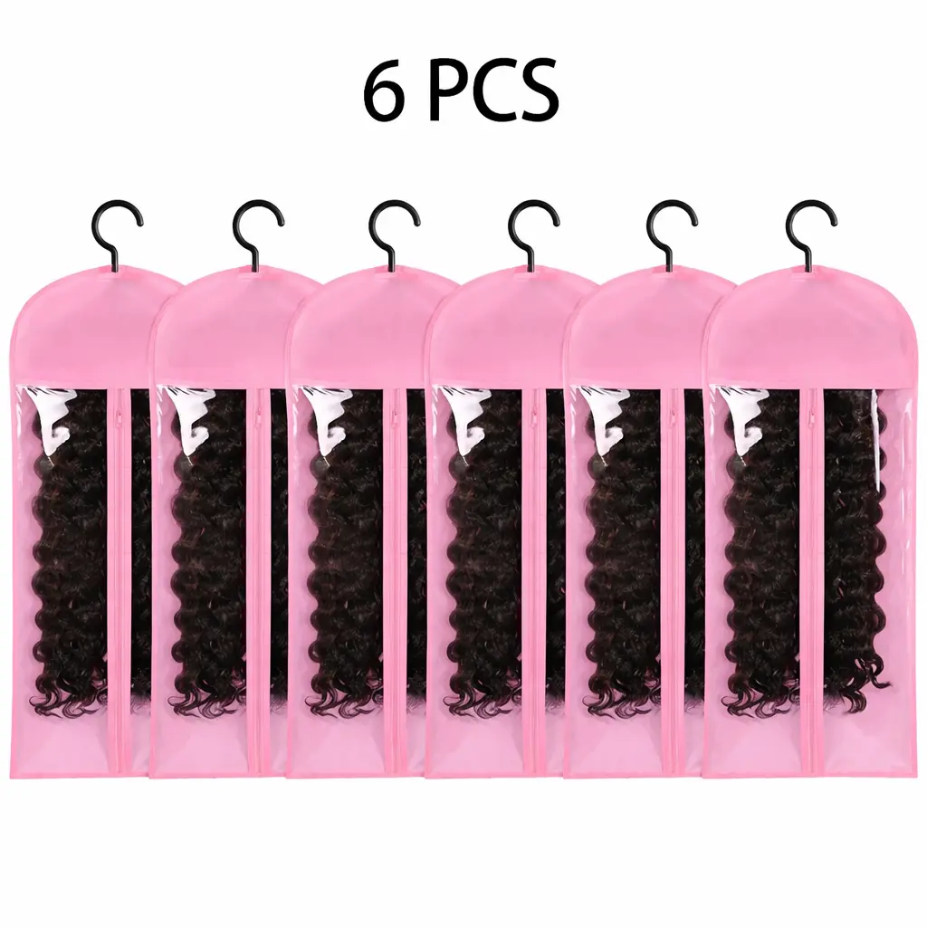 2/6PCS Hair Extension Holder 2026 New wig storage wig hanger Wig Bagfor Multiple Organizer for Multiple  Extensions Wigs & Accessories