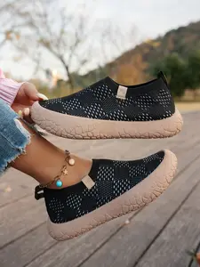 Women's Sporty Casual Shoes Spring Autumn New Thick Sole Height Increasing Lightweight Breathable Anti-Slip Soft Bottom Comfort Walking Shoes