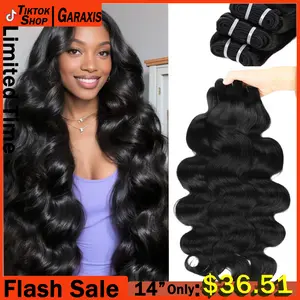 Body Wave Bundles Human Hair 18 20 22 Inches Real 16a Cambodian Raw Human Hair Bundles for Quick Weave or Sew in, Intact and Aligned Cuticle Avoid Tangle, Reusable with Triple Lifespan