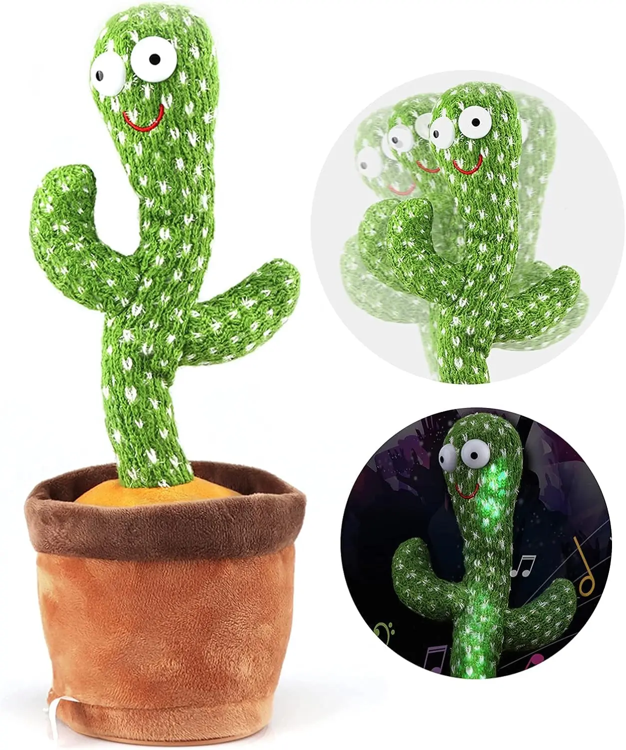 Emoin Talking Cactus Toy, Interactive Toys Dancing Cactus Toy Mimicking Repeating What You Say, Toddler Infant Baby Toys Gifts for 6 7 8 9 10 Month Old Baby Toys for 1 2 3 Year Old Boy Girl