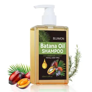 BLUIMON Batana Oil Shampoo with Rosemary Extract for All Hair Types Nourishes Regenerates Hair Soft Fluffy Smooths Frizz Moisturizing Suitable for Men Women Hydrate Moisturize Silky Restore Moisture Haircare Shampoo Hair Growth - Cleanser #SummerVibes