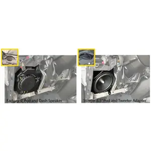 Stinger STXJLPOD Jeep Wrangler JL and Jeep Gladiator JT Front 6.5” Speaker Pod with Tweeter Adapter
