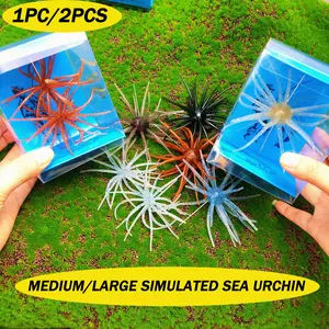 Realistic Sea Urchin Soft Bait, Large Size Single Pack, Medium Size Twin Pack, Durable Tpe Material, Fishing Lure Fake Bait