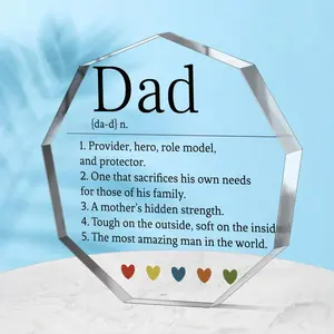 Dad Gift From Daughter & Son, Best Dad Ever, Fathers Day Present, Birthday Gift For Dad, Vintage Style, For Home Office Living Room Decor Christmas Decoration Decorative Signs