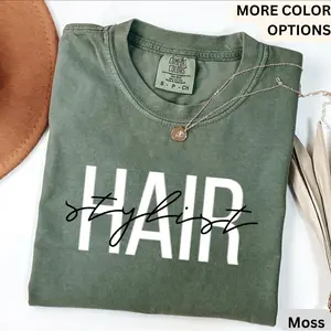 Hair Stylist Comfort Colors T-shirt, Hair Dresser Shirt, Cosmetologist Tee, Hair Stylist Shirt, Womenswear