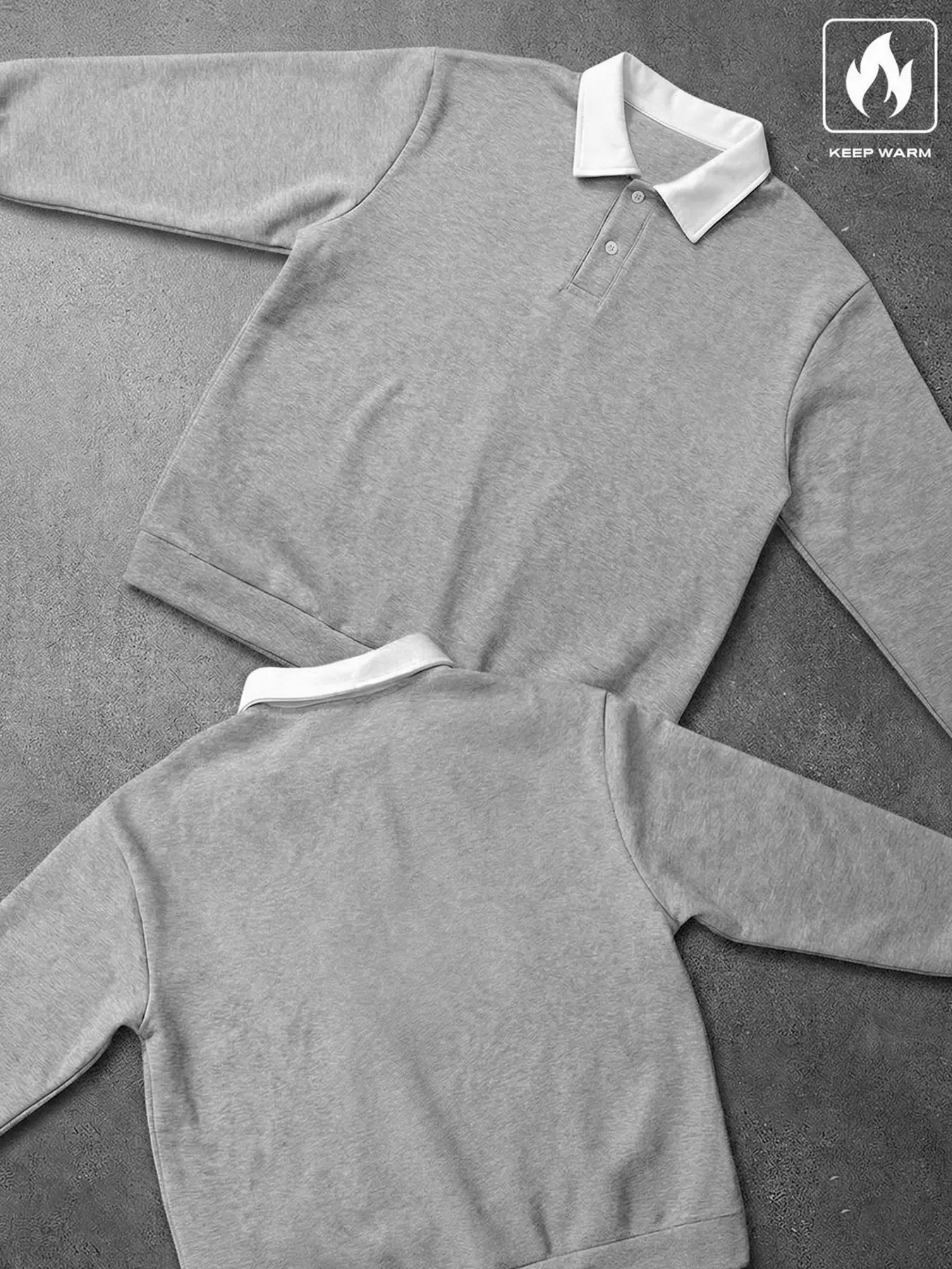 Men's Light Colorblock Collar Athletic Collared Polo Shirt Long Sleeve Street Style Casual Fashion Trendy Outdoor Sports Campus Youth Vintage Comfortable Streetwear