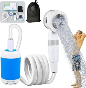 Portable Shower for Camping, 4000mAh USB-C Rechargeable Battery, Dual Spray Modes (Mild-Strong), Submersible Design with Mesh Bag - Ideal for Hiking, RV, Portable Showers, Portable Shower Showers