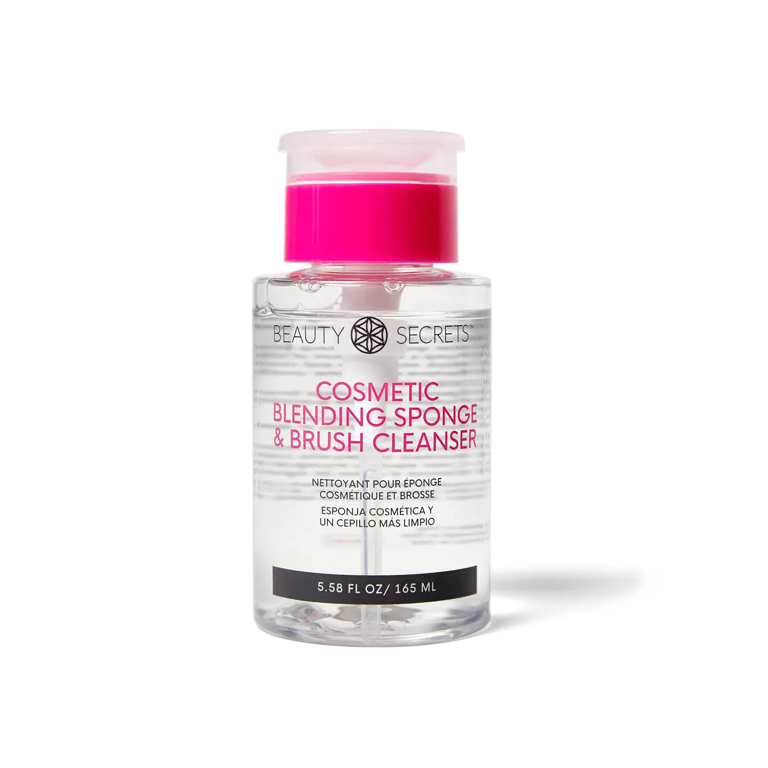 Beauty Secrets Cosmetic Blending Sponge and Brush Cleanser, Fragrance & Dye Free, Removes Dirt and Excess Residue, 5.58 Fl Oz