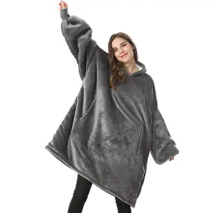 Comfy Wearable Blanket Sweatshirt | Soft Inside Cozy Wearable Sherpa Hoodie Blanket Comfort Winter