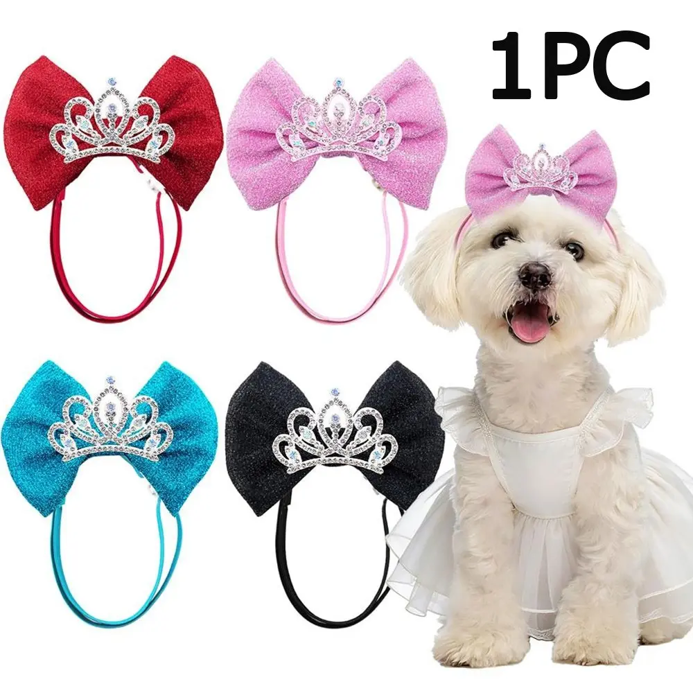 1pc Crown Cute Dog Puppy Adjustable Pet Headband, Suitable for Small Medium Pets, Perfect for Photography Daily Beauty, Adorable Design