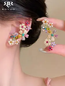 Flower Design High Quality Earrings, Fashionable Jewelry for Women, Daily Clothing Decor, Trendy All-match & Exquisite Jewelry for Birthday Gift