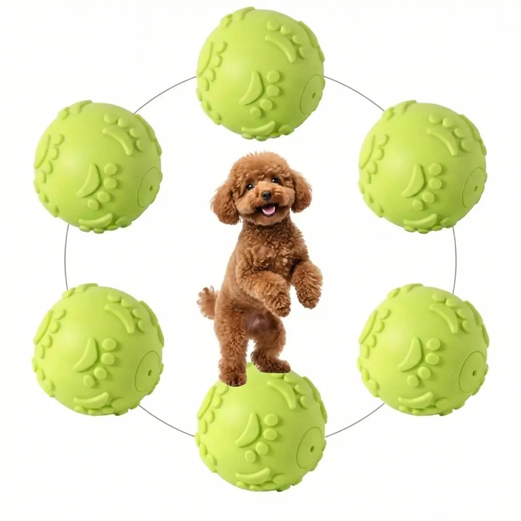 Squeaky Dog Ball, Pet Toy Ball,Soft Latex Rubber Squeaky Dog Toys for Small Dogs & cats, Cute Bounce Squeak Toys Play Fetch Ball Interactive Training Ball Interactive Chew