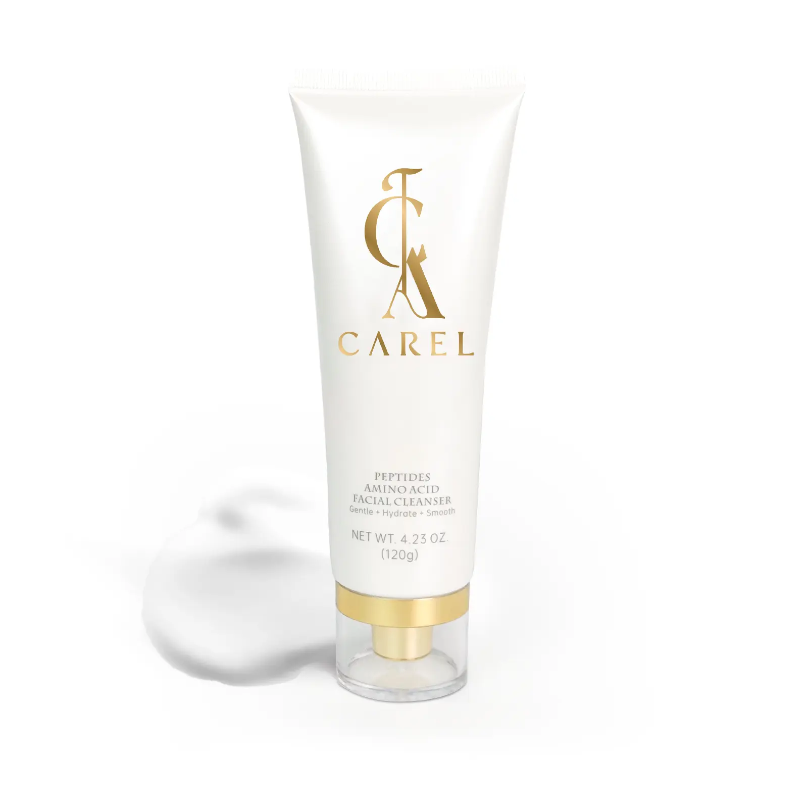 Peptide Amino Acid Foaming Cleanser, Lightweight Daily Facial Wash with Moisturizer for Soft Skin, for Sensitive & All Skin Types, Cruelty Free, Hydrating, Alcohol Free, Anti-Oxidants, Chemical Free