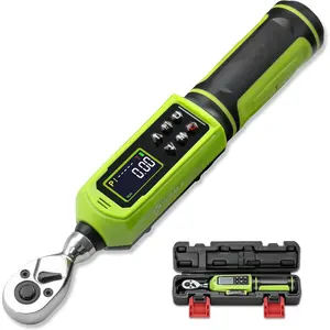 Digital Torque Wrench 1/4" Drive-4-266 In.Lb/0.45-30 N.m, Electric Torque Wrench With Dual Direction Vibration Buzzer LED ,+-2% Accuracy Five Units for    Auto Repair