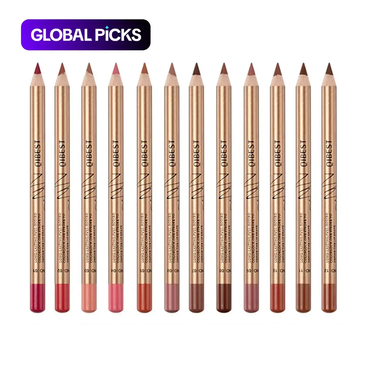 Summer Makeup, Long Lasting Lip Liner, 12pcs/set Matte Lip Liner, Smudge Proof Easy Coloring Lip Liner Pen, Lip Makeup, Girls and Women Makeup Accessories, Lipliner