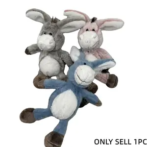Cute Plush Donkey Toy, Super Soft Fluffy Blue Stuffed Animal, Perfect Gift for Valentine's Day and Day, 30cm Long Fur Doll