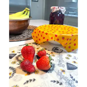3 Pack Medium Reusable Beeswax Food Wraps