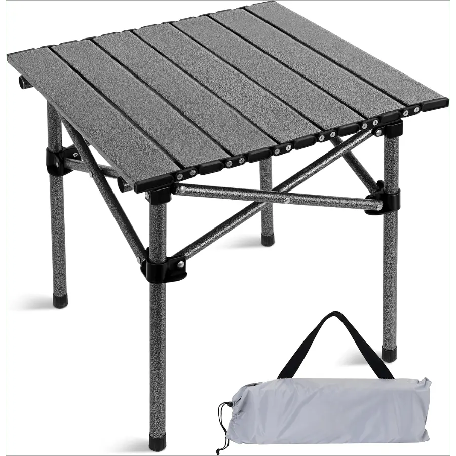 Portable Folding Camping Table - Lightweight and foldable outdoor table, comes with a carrying bag, sturdy legs and a large tabletop, suitable for picnics, barbecues, the beach, hiking, and gatherings - compact and durable design