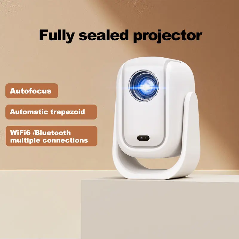 [US Warehouse] Veacine 2026 B13 mini Projector, New Year Pick, 800 ANSI Lumens, 4K Decoding, Android 11.0, Dual Wi-Fi 6 Wireless, Bluetooth, Autofocus, 180° Rotation, 150-Inch HD Display, Built-In Audio Speaker, Home Use Home Cinema Projector game